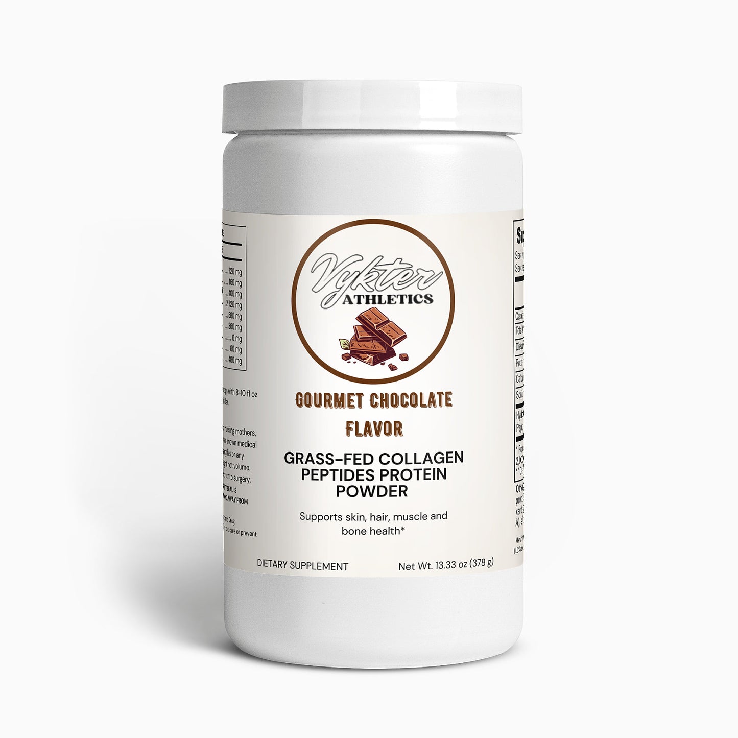 Vykter Athletics Gourmet Chocolate Collagen Protein Powder