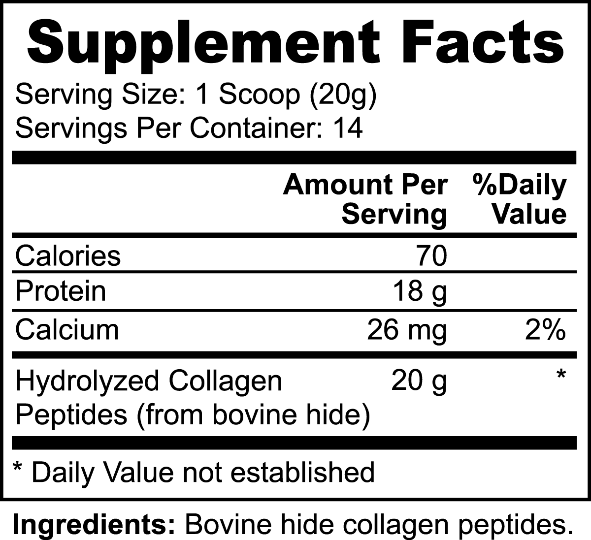 Vykter Athletics Unflavored Collagen Protein Powder